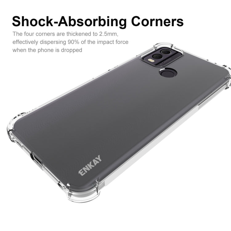 For Nokia C22 4G ENKAY Clear TPU Shockproof Anti-slip Phone Case by ENKAY