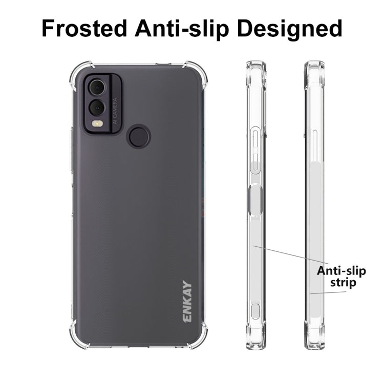 For Nokia C22 4G ENKAY Clear TPU Shockproof Anti-slip Phone Case by ENKAY