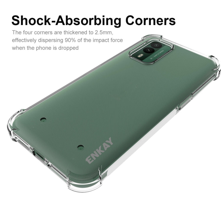 For Nokia XR21 5G ENKAY Transparent TPU Shockproof Phone Case by ENKAY