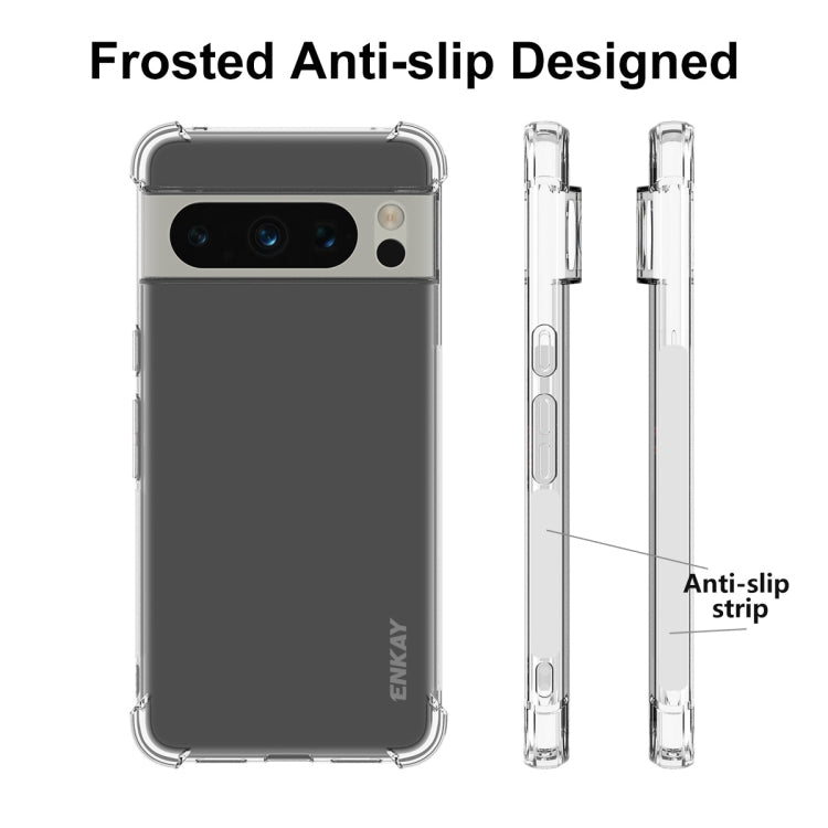 For Google Pixel 8 Pro ENKAY Hat-Prince Transparent TPU Shockproof Phone Case by ENKAY