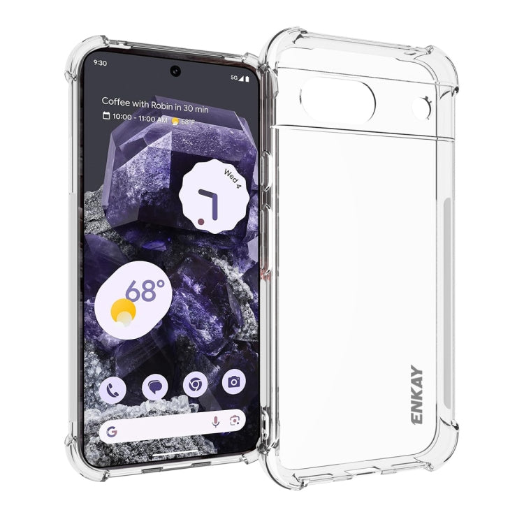 For Google Pixel 8a ENKAY Hat-Prince Transparent TPU Shockproof Phone Case by ENKAY