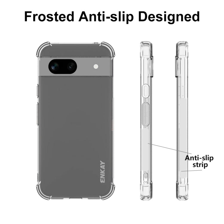 For Google Pixel 8a ENKAY Hat-Prince Transparent TPU Shockproof Phone Case by ENKAY