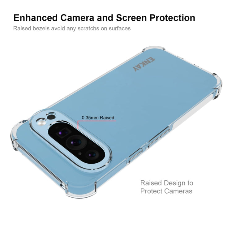 For Google Pixel 9 Pro ENKAY Hat-Prince Transparent TPU Shockproof Phone Case by ENKAY