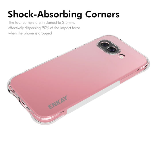 For Google Pixel 9a ENKAY Hat-Prince Transparent TPU Shockproof Phone Case by ENKAY