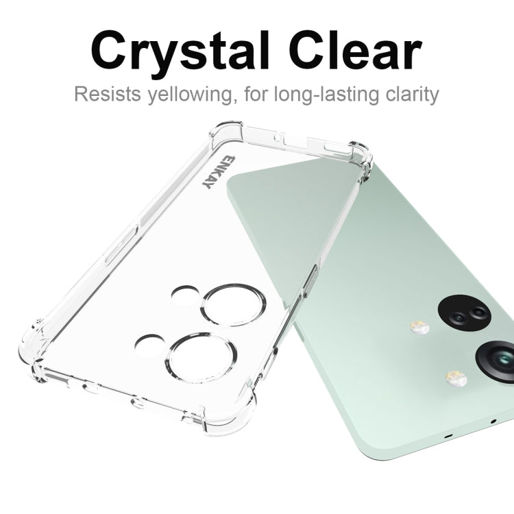 For OnePlus Ace 2V 5G ENKAY Clear TPU Shockproof Anti-slip Phone Case by ENKAY