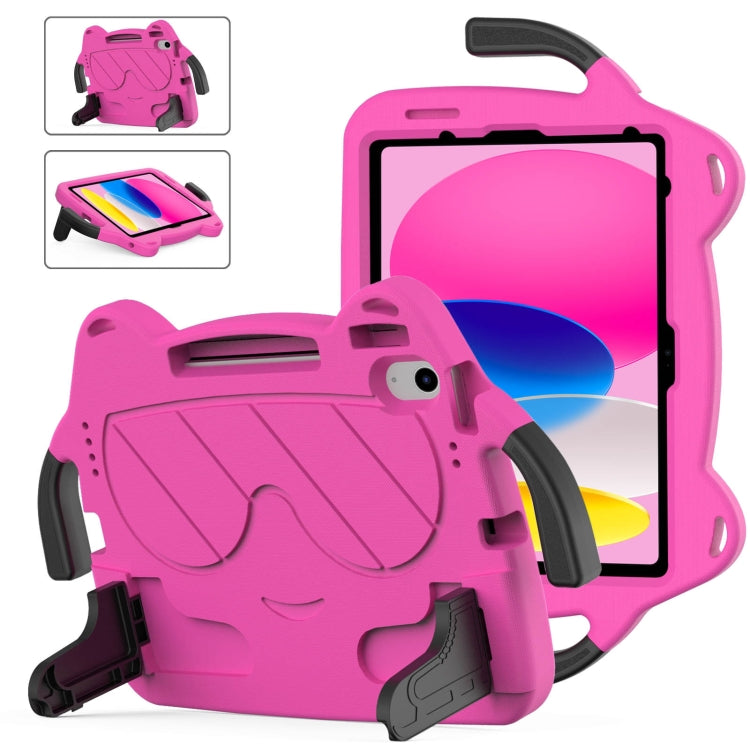 For iPad 2025 / 2022 Ice Baby EVA Shockproof Hard PC Tablet Case(Rose Red+Black) by bashfashion