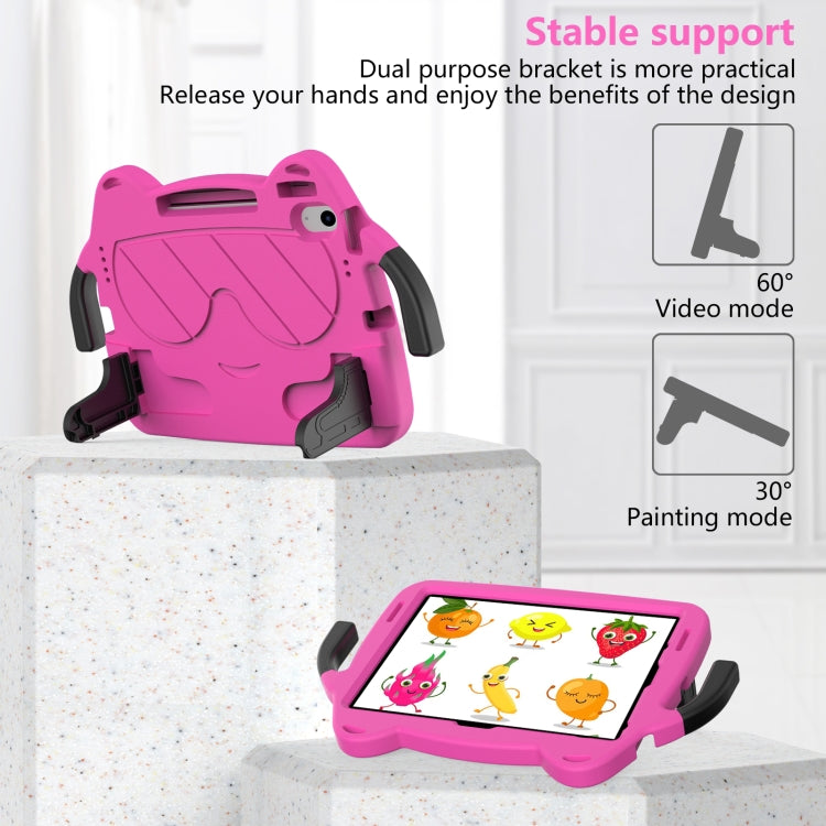 For iPad 2025 / 2022 Ice Baby EVA Shockproof Hard PC Tablet Case(Rose Red+Black) by bashfashion