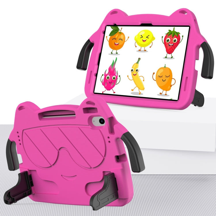 For iPad 2025 / 2022 Ice Baby EVA Shockproof Hard PC Tablet Case(Rose Red+Black) by bashfashion