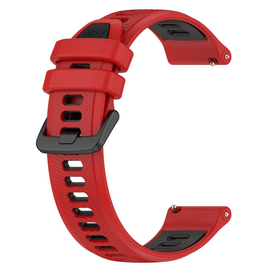 For Huawei Watch GT3 SE 22mm Sports Two-Color Silicone Watch Band(Red+Black) by bashfashion