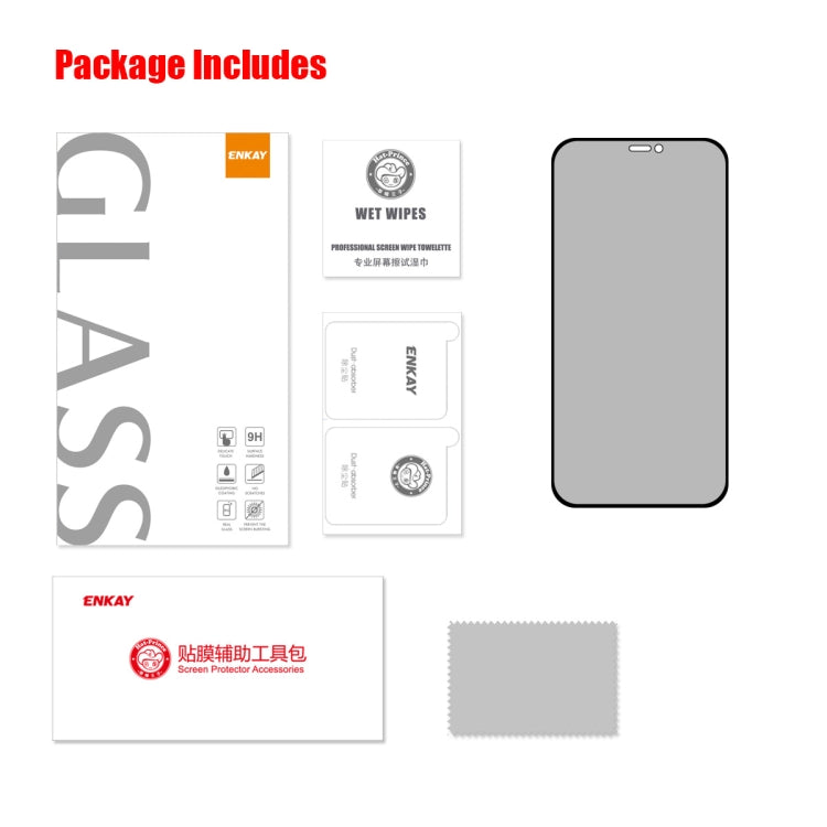For iPhone 12 Pro Max ENKAY Hat-Prince 25 Degree Privacy 8K UHD AGC Tempered Glass Film by ENKAY