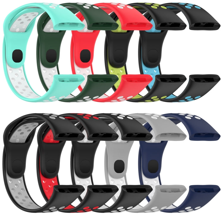 For Redmi Watch 3 Lite Sports Two-Color Silicone Watch Band(Red+White) by bashfashion