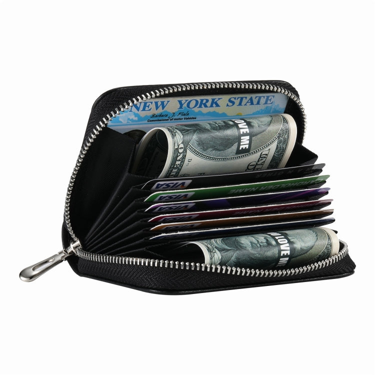 For AirTag Zipper Wallet Protective Cover Case(Black) by bashfashion