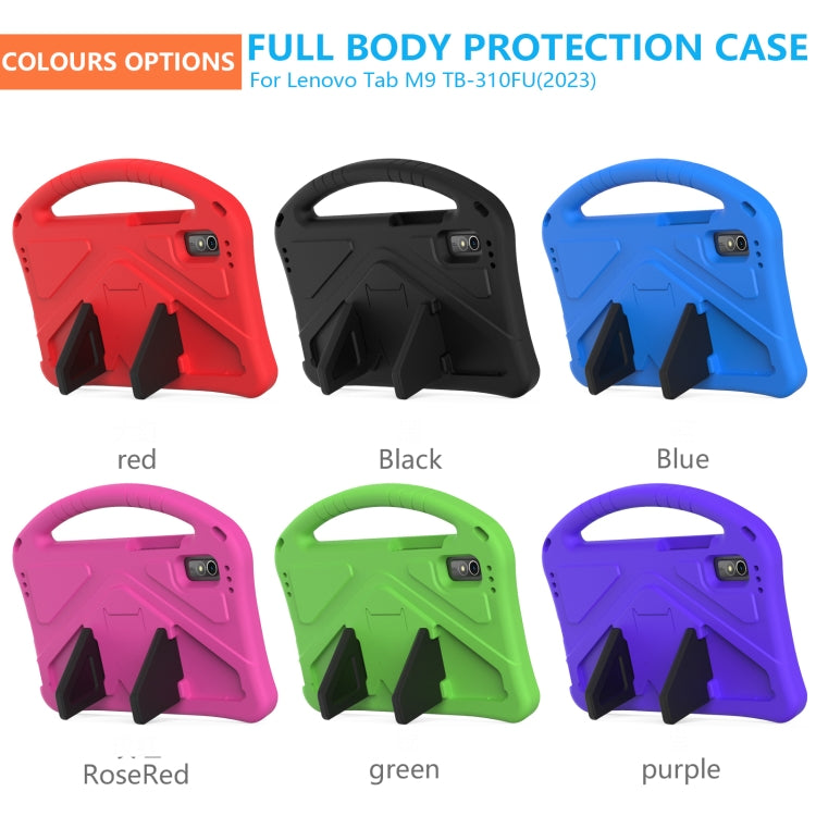 For Lenovo Tab M9 TB-310FU 2023 EVA Shockproof Tablet Case with Holder(Black) by bashfashion