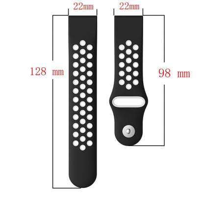 For Garmin Forerunner 955 22mm Sports Breathable Silicone Watch Band(Black+Grey) by bashfashion