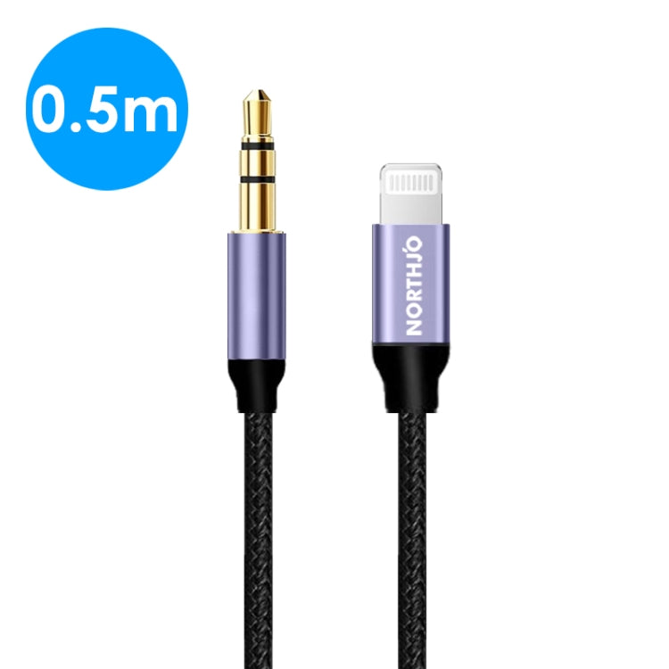 NORTHJO LTM03 8 Pin to 3.5mm Audio AUX Jack Cable, Length:0.5m by NORTHJO