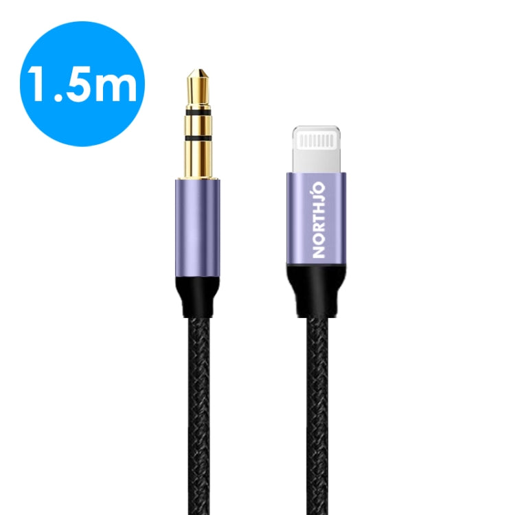NORTHJO LTM03 8 Pin to 3.5mm Audio AUX Jack Cable, Length:1.5m by NORTHJO