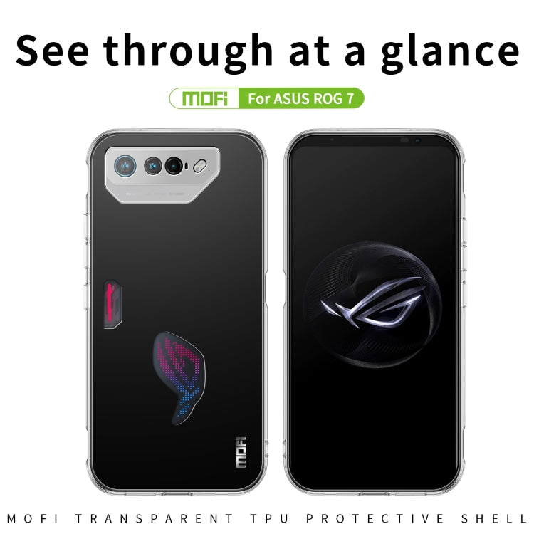 For ASUS ROG Phone 7 MOFI Ming Series Ultra-thin TPU Phone Case(Transparent) by MOFI