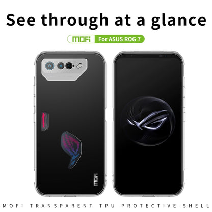 For ASUS ROG Phone 7 MOFI Ming Series Ultra-thin TPU Phone Case(Transparent) by MOFI