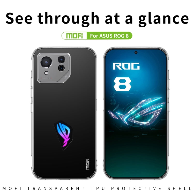 For ASUS ROG Phone 8 MOFI Ming Series Ultra-thin TPU Phone Case(Transparent) by MOFI