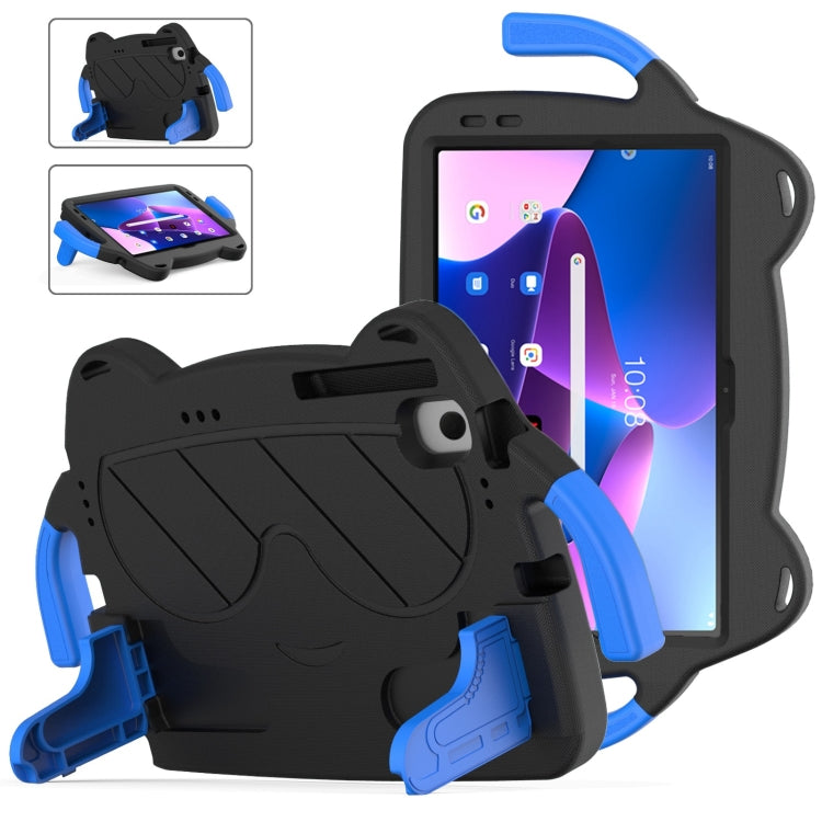 For Lenovo Tab M10 Plus TB-125 2022 Ice Baby EVA Shockproof Hard PC Tablet Case(Black+Blue) by bashfashion