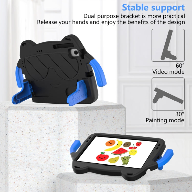 For Lenovo Tab M10 Plus TB-125 2022 Ice Baby EVA Shockproof Hard PC Tablet Case(Black+Blue) by bashfashion