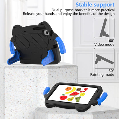 For Lenovo Tab M10 Plus TB-125 2022 Ice Baby EVA Shockproof Hard PC Tablet Case(Black+Blue) by bashfashion