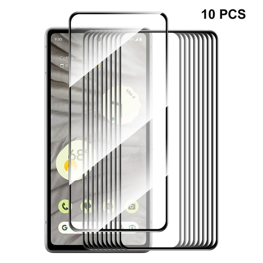 10pcs For Google Pixel 7A ENKAY Full Glue High Aluminum-silicon Tempered Glass Film by ENKAY