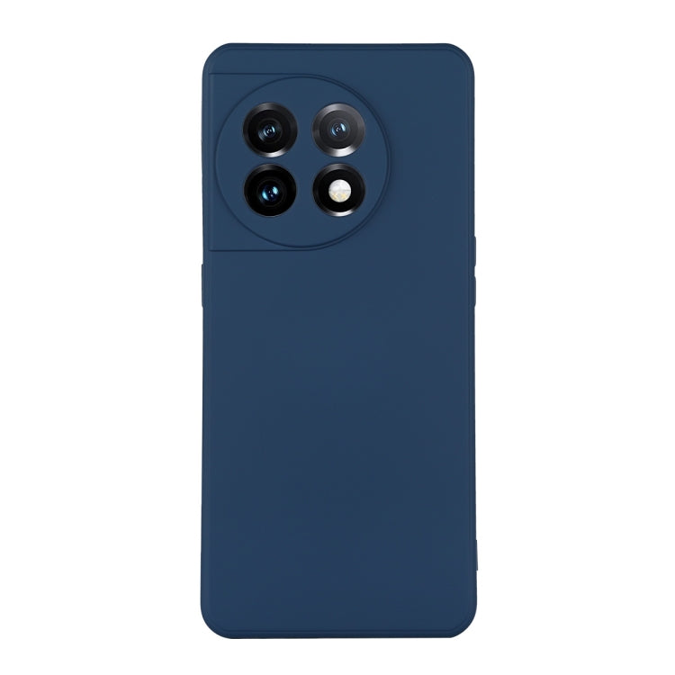 For OnePlus 11 ENKAY Liquid Silicone Soft Shockproof Phone Case(Dark Blue) by ENKAY