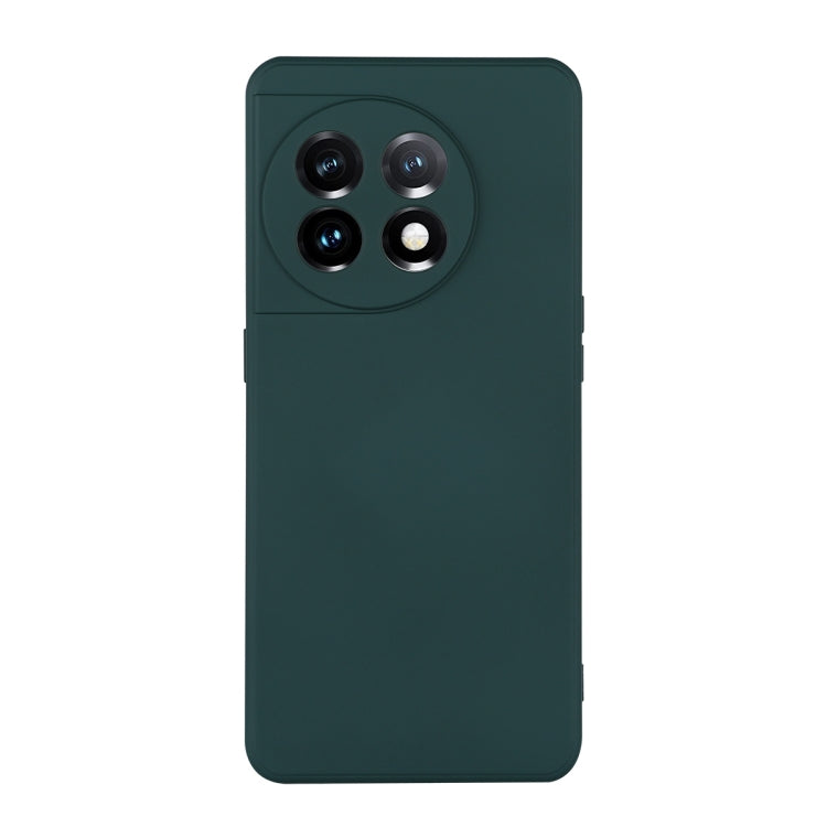 For OnePlus 11 ENKAY Liquid Silicone Soft Shockproof Phone Case(Dark Green) by ENKAY