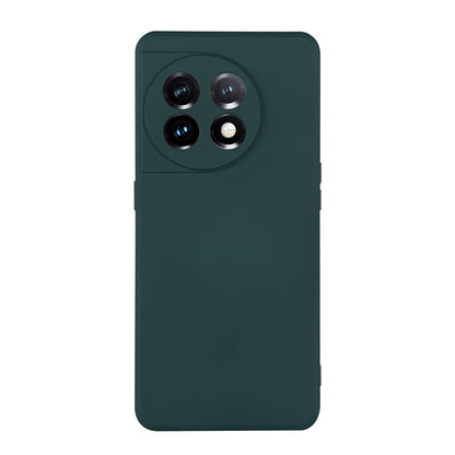 For OnePlus 11 ENKAY Liquid Silicone Soft Shockproof Phone Case(Dark Green) by ENKAY