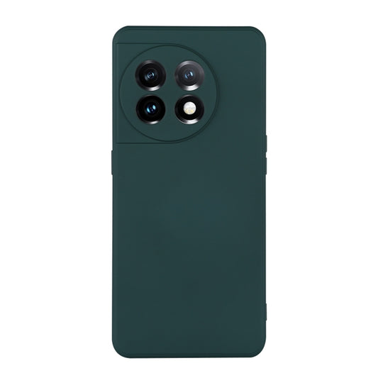 For OnePlus 11 ENKAY Liquid Silicone Soft Shockproof Phone Case(Dark Green) by ENKAY