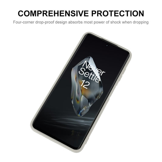 For OnePlus 12 ENKAY Liquid Silicone Soft Shockproof Phone Case(Beige) by ENKAY