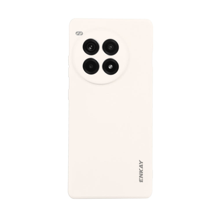 For OnePlus Ace 3 Pro ENKAY Liquid Silicone Soft Shockproof Phone Case(Beige) by ENKAY