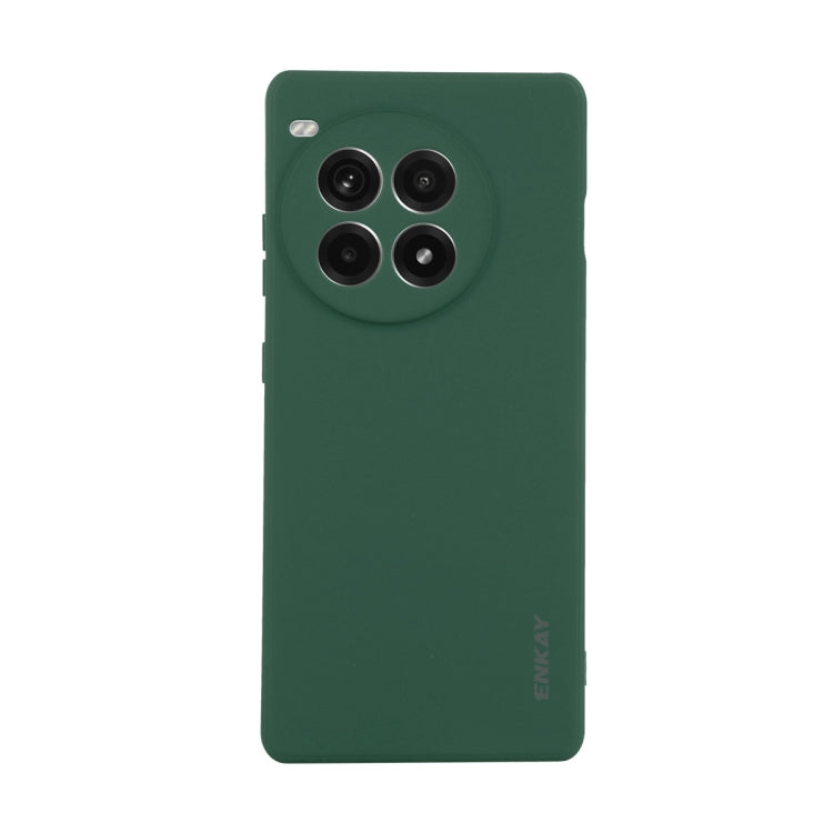 For OnePlus Ace 3 Pro ENKAY Liquid Silicone Soft Shockproof Phone Case(Dark Green) by ENKAY