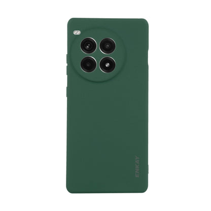 For OnePlus Ace 3 Pro ENKAY Liquid Silicone Soft Shockproof Phone Case(Dark Green) by ENKAY