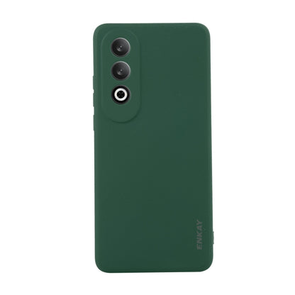 For OnePlus Nord CE4 ENKAY Liquid Silicone Soft Shockproof Phone Case(Dark Green) by ENKAY