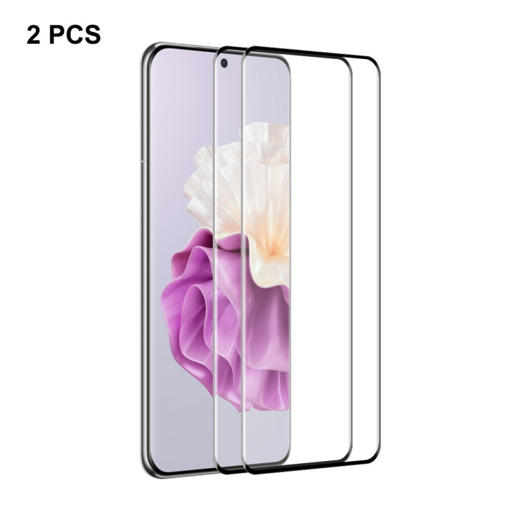 For Huawei P60 Pro / Art 2pcs ENKAY 3D Curved Full Glue Hot Bending Tempered Glass Full Film by ENKAY