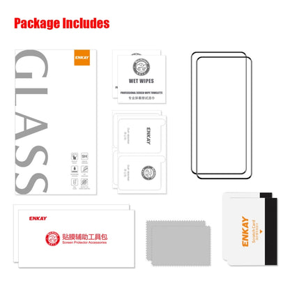 For Huawei P60 Pro / Art 2pcs ENKAY 3D Curved Full Glue Hot Bending Tempered Glass Full Film by ENKAY