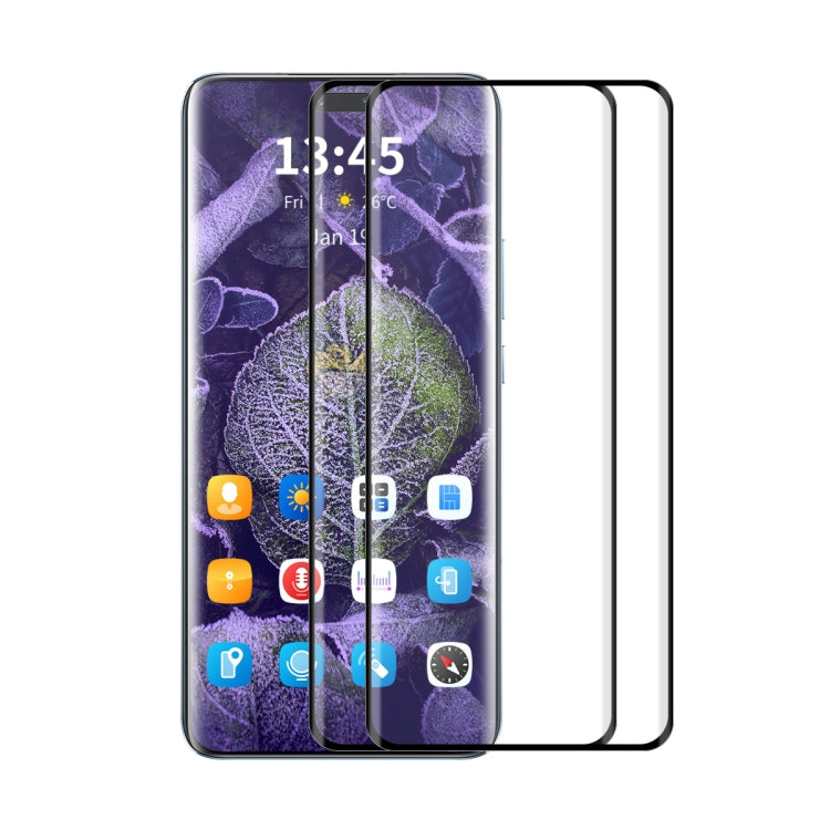 For Huawei Mate 70 Pro 2pcs ENKAY 3D Hot Bending Side Glue Tempered Glass Full Film by ENKAY