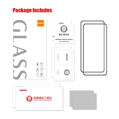 For Huawei Mate 70 Pro 2pcs ENKAY 3D Hot Bending Side Glue Tempered Glass Full Film by ENKAY