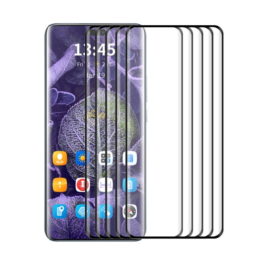 For Huawei Mate 70 Pro 5pcs ENKAY 3D Hot Bending Side Glue Tempered Glass Full Film by ENKAY