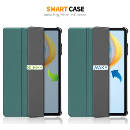 For Honor Pad V8 ENKAY Tri-fold Custer Texture Leather Smart Tablet Case(Grey) by ENKAY