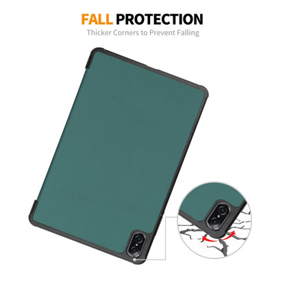 For Honor Pad V8 ENKAY Tri-fold Custer Texture Leather Smart Tablet Case(Grey) by ENKAY