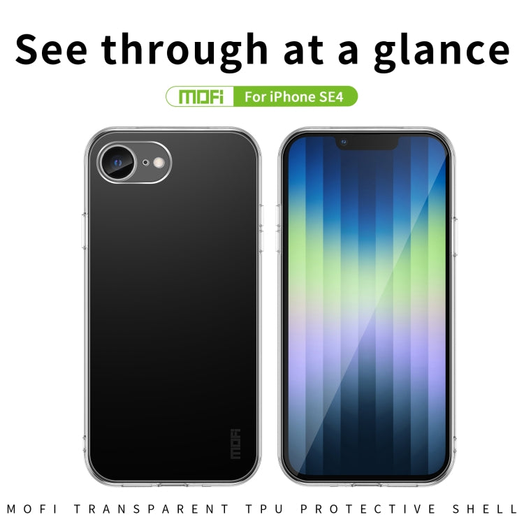 For iPhone 16e MOFI Ming Series Ultra-thin TPU Phone Case(Transparent) by MOFI