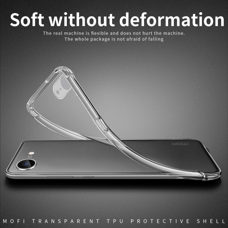 For iPhone 16e MOFI Ming Series Ultra-thin TPU Phone Case(Transparent) by MOFI