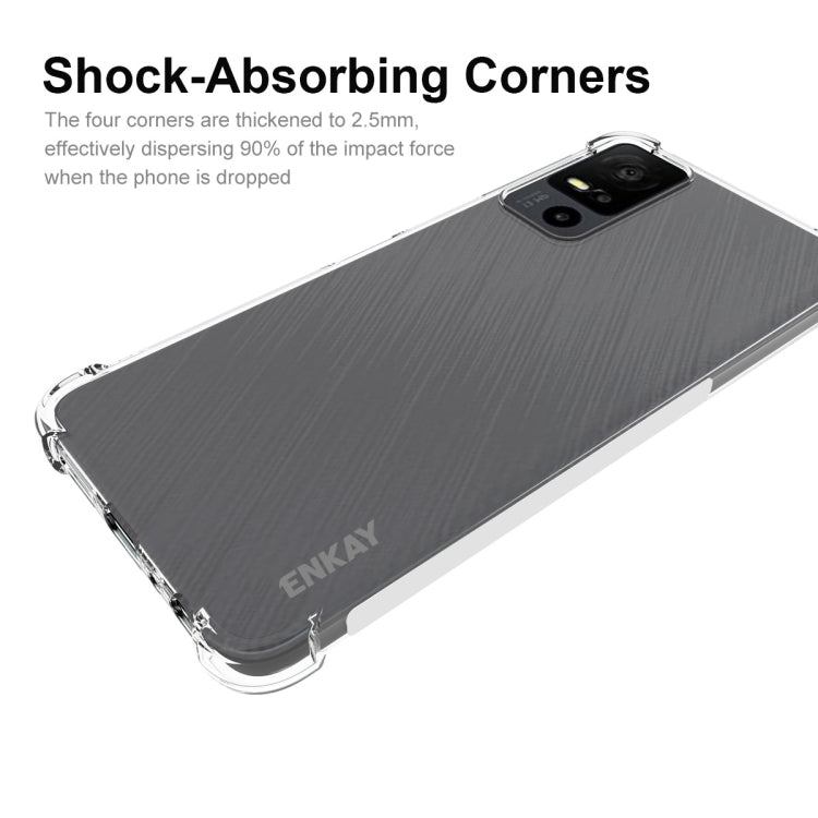 For TCL 40 XE 5G ENKAY Hat-Prince Transparent TPU Shockproof Phone Case by ENKAY