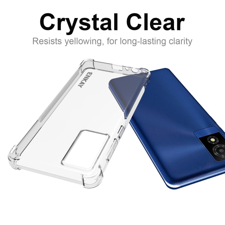 For TCL 501 4G ENKAY Hat-Prince Transparent TPU Shockproof Phone Case by ENKAY