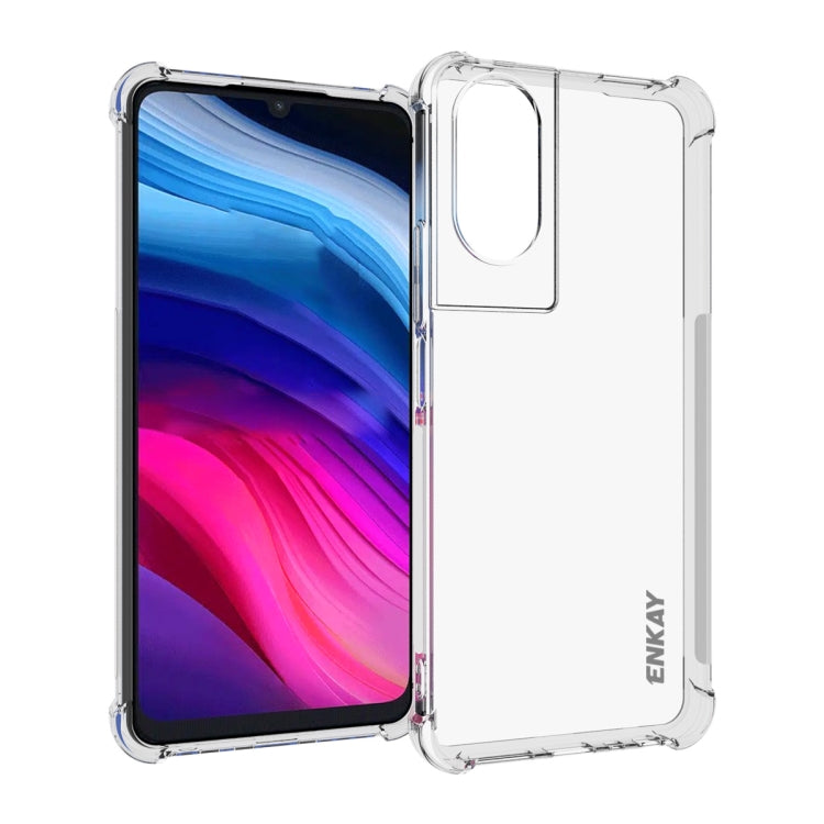 For TCL 505 4G ENKAY Hat-Prince Transparent TPU Shockproof Phone Case by ENKAY
