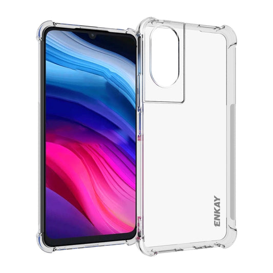 For TCL 505 4G ENKAY Hat-Prince Transparent TPU Shockproof Phone Case by ENKAY