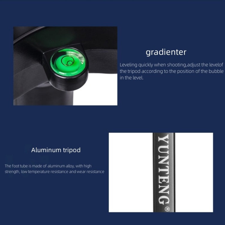 Yunteng VCT-3000 Professional Aluminum Tripod Camera Stand with Pan Head by YUNTENG